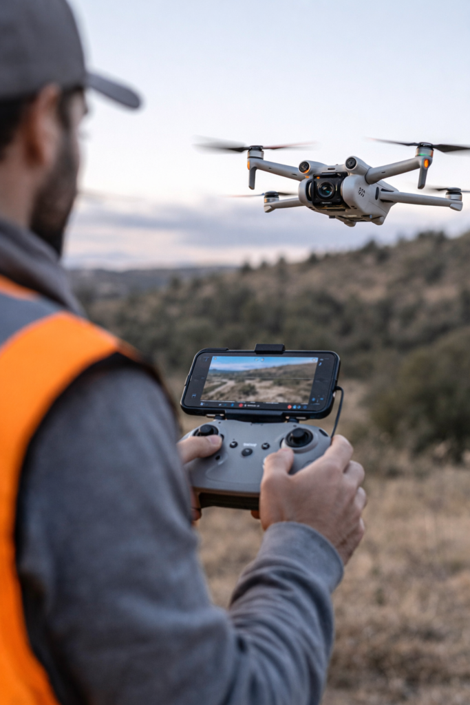 Operator flying a recreational drone in Spain, image for landing of drone insurance with Generali liability insurance