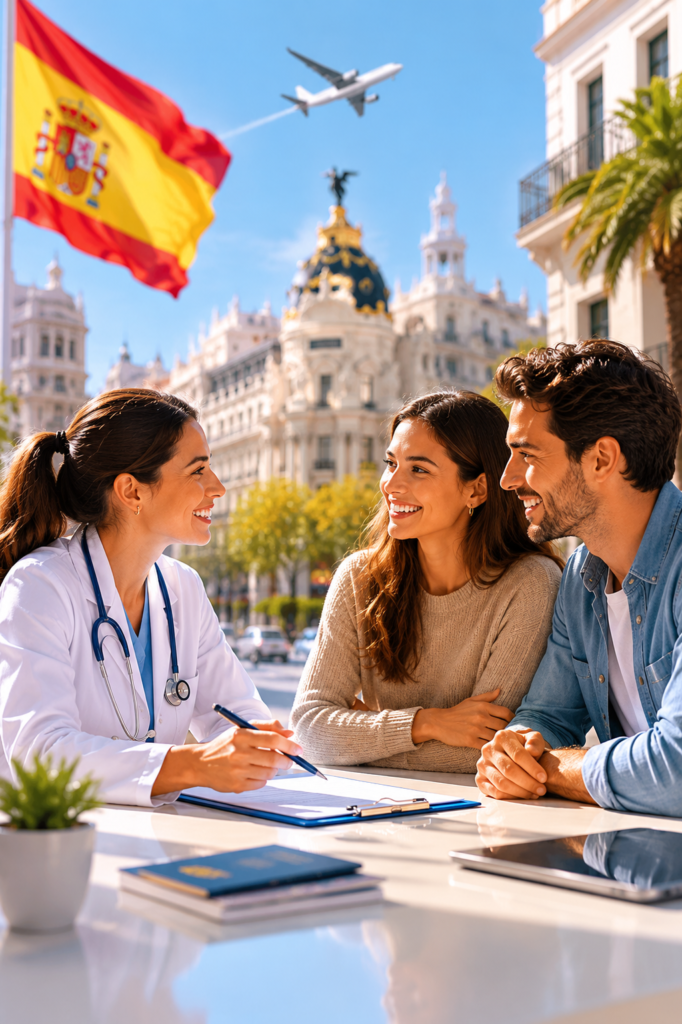 Medical consultation for foreigners who need medical insurance in Spain for residency or visa purposes.